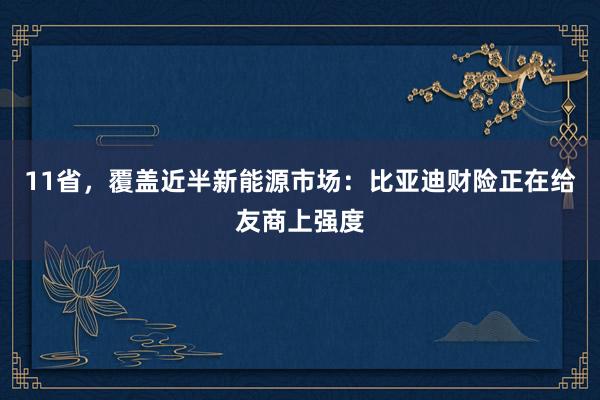 11省，覆盖近半新能源市场：比亚迪财险正在给友商上强度