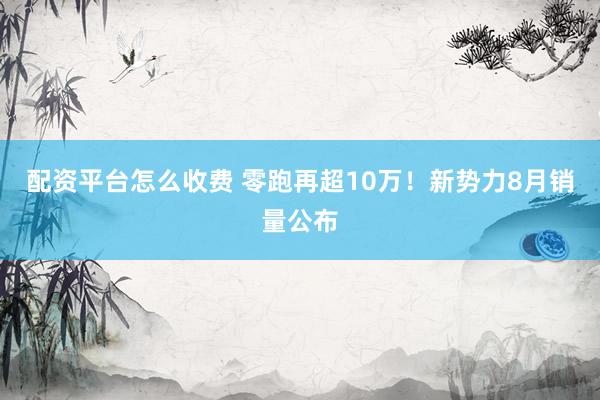 配资平台怎么收费 零跑再超10万！新势力8月销量公布