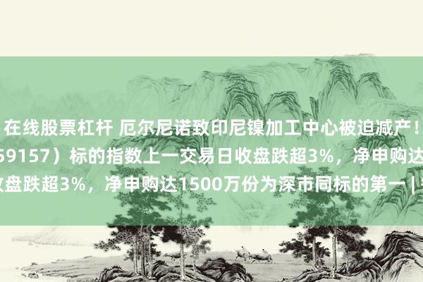 在线股票杠杆 厄尔尼诺致印尼镍加工中心被迫减产！有色金属ETF天弘（159157）标的指数上一交易日收盘跌超3%，净申购达1500万份为深市同标的第一 | 每经网